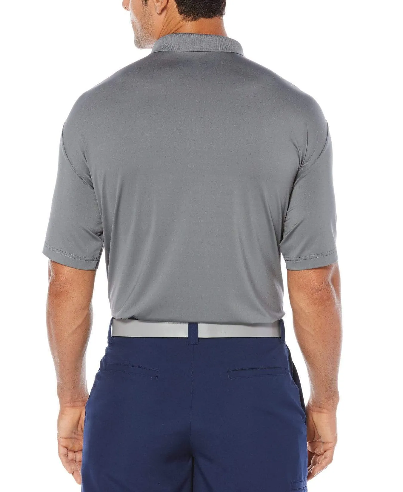 Mens Opti-Dri Textured Color Block Polo
