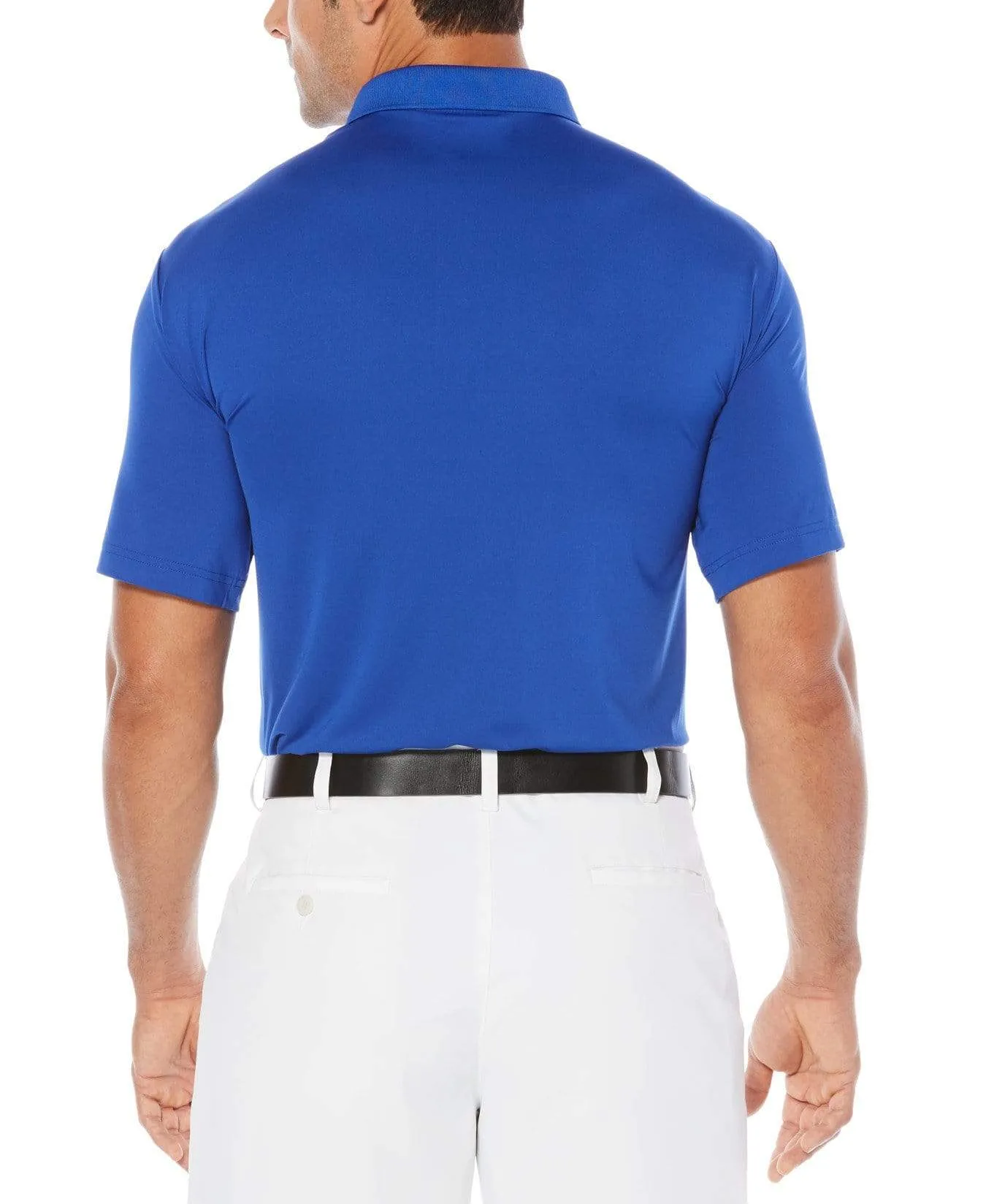Mens Opti-Dri Textured Color Block Polo