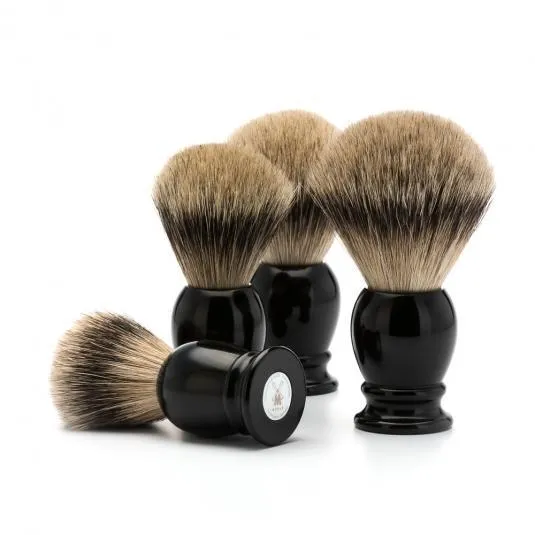 MÜHLE CLASSIC Shaving Brush, Silvertip Badger, Black, Medium