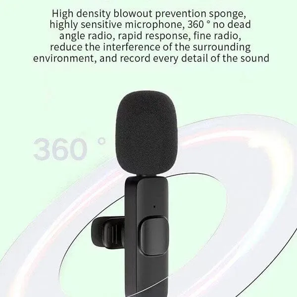 NEW GearWaves: Mini Wireless Clip-On Microphone (Smartphone Compatible)