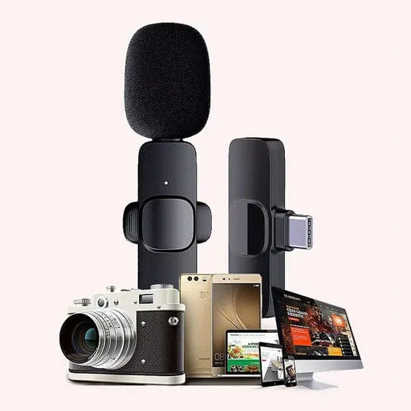 NEW GearWaves: Mini Wireless Clip-On Microphone (Smartphone Compatible)