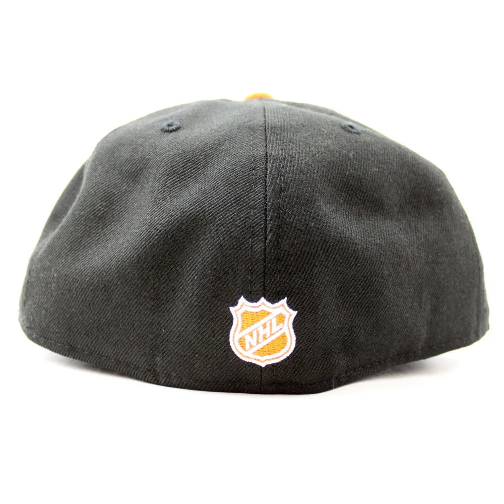 New York Islanders New Era 59Fifty Fitted Hat (Black Gray Light Orange)