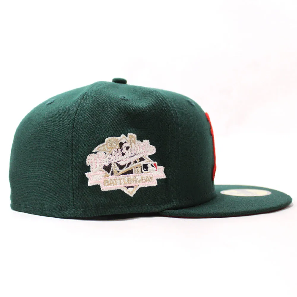 Oakland Athletics 1989 World Series New Era 59Fifty Fitted Hat (Glow in the Dark Green Red Under Brim)