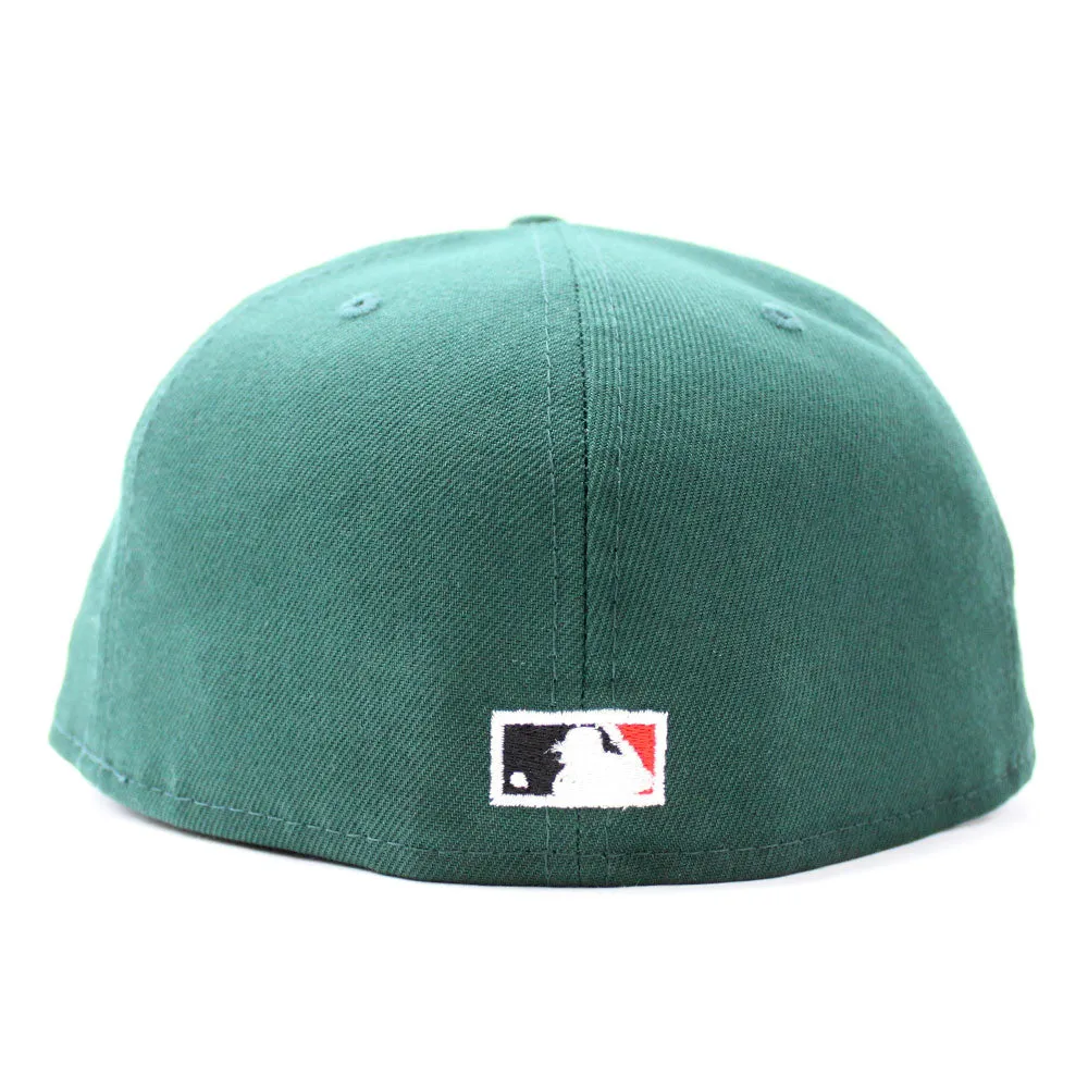 Oakland Athletics 1989 World Series New Era 59Fifty Fitted Hat (Glow in the Dark Green Red Under Brim)