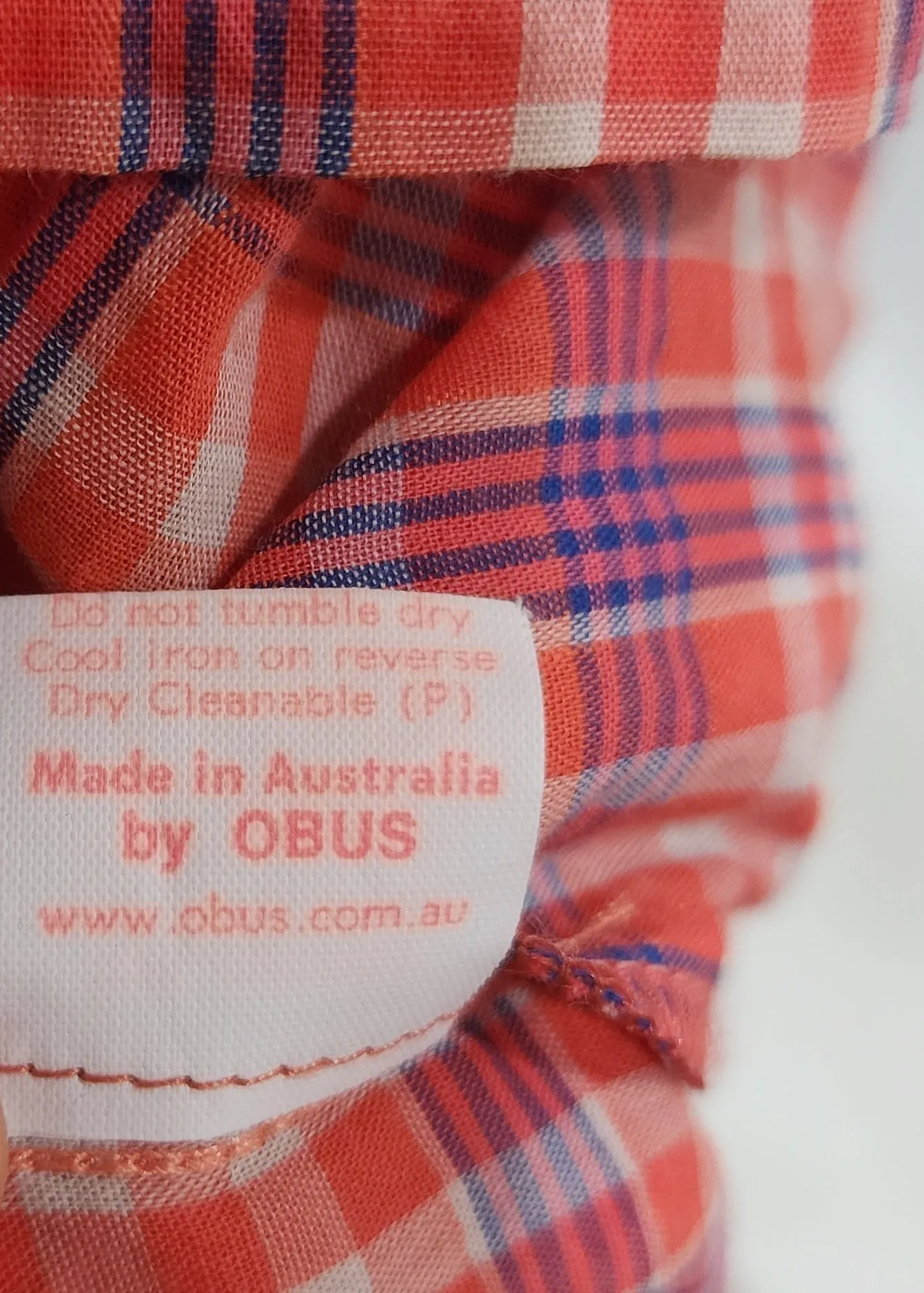 Obus plaid sleeveless top size 3, best fits 14