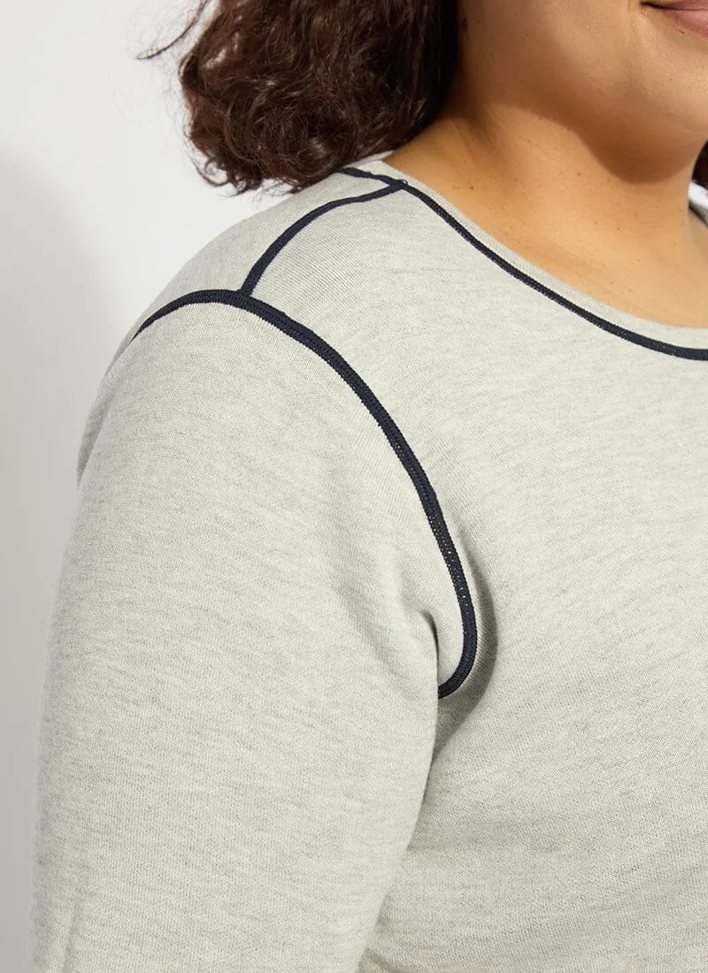 Odessa Reversible Knit Short Slv Tee Curvy