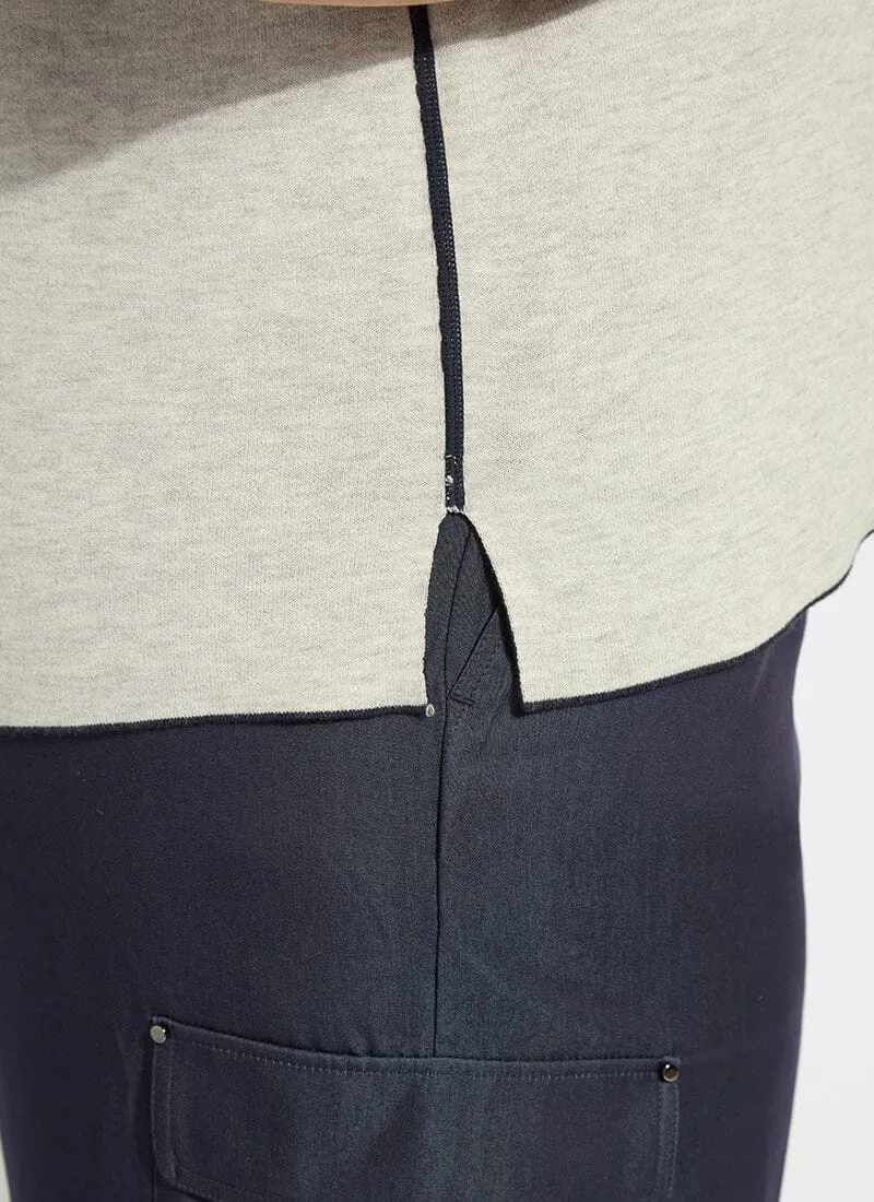 Odessa Reversible Knit Short Slv Tee Curvy