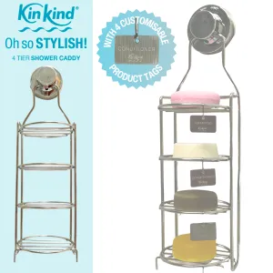 Oh so STYLISH! 4 Tier Shower Caddy. Customise with 4 Product Tags.