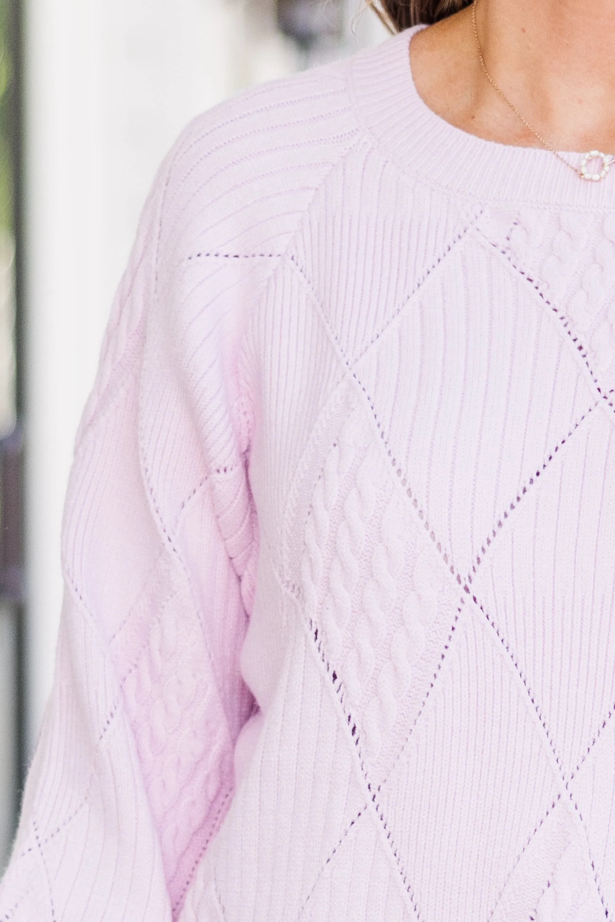 Open My Heart Sweater, Lavender