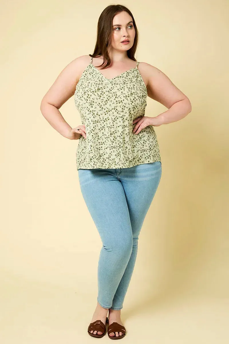 Plus Size Ditsy Print Cami Top