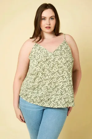 Plus Size Ditsy Print Cami Top
