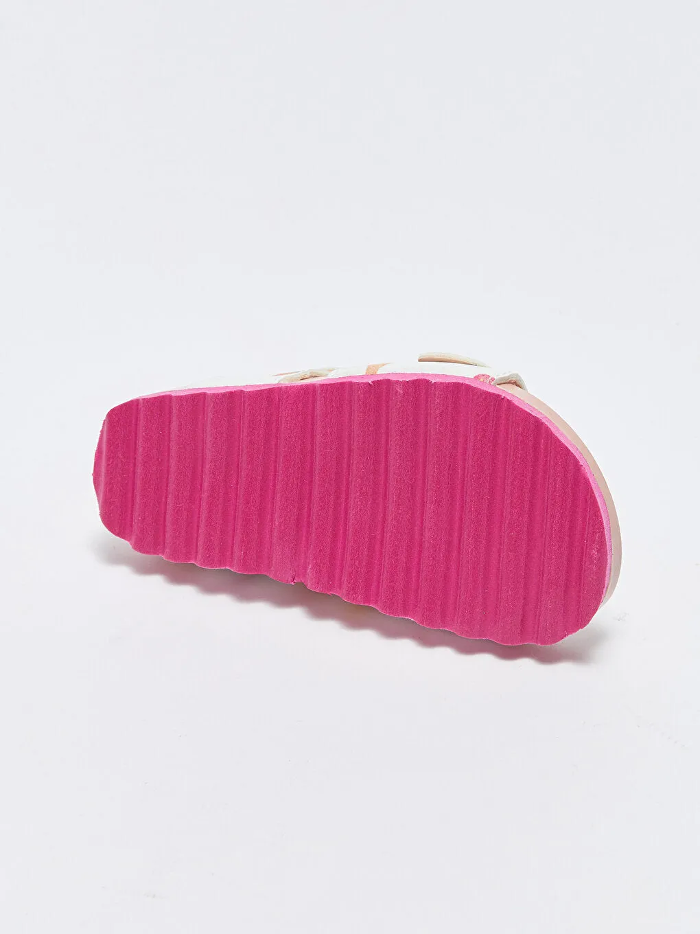 Printed Double Striped Velcro Baby Girl Sandals