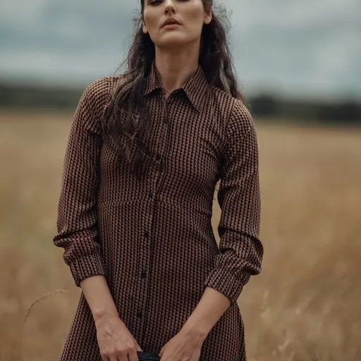 PRINTED SHIRT DRESS