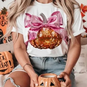 Pumpkin & Bow Tee Final Sale