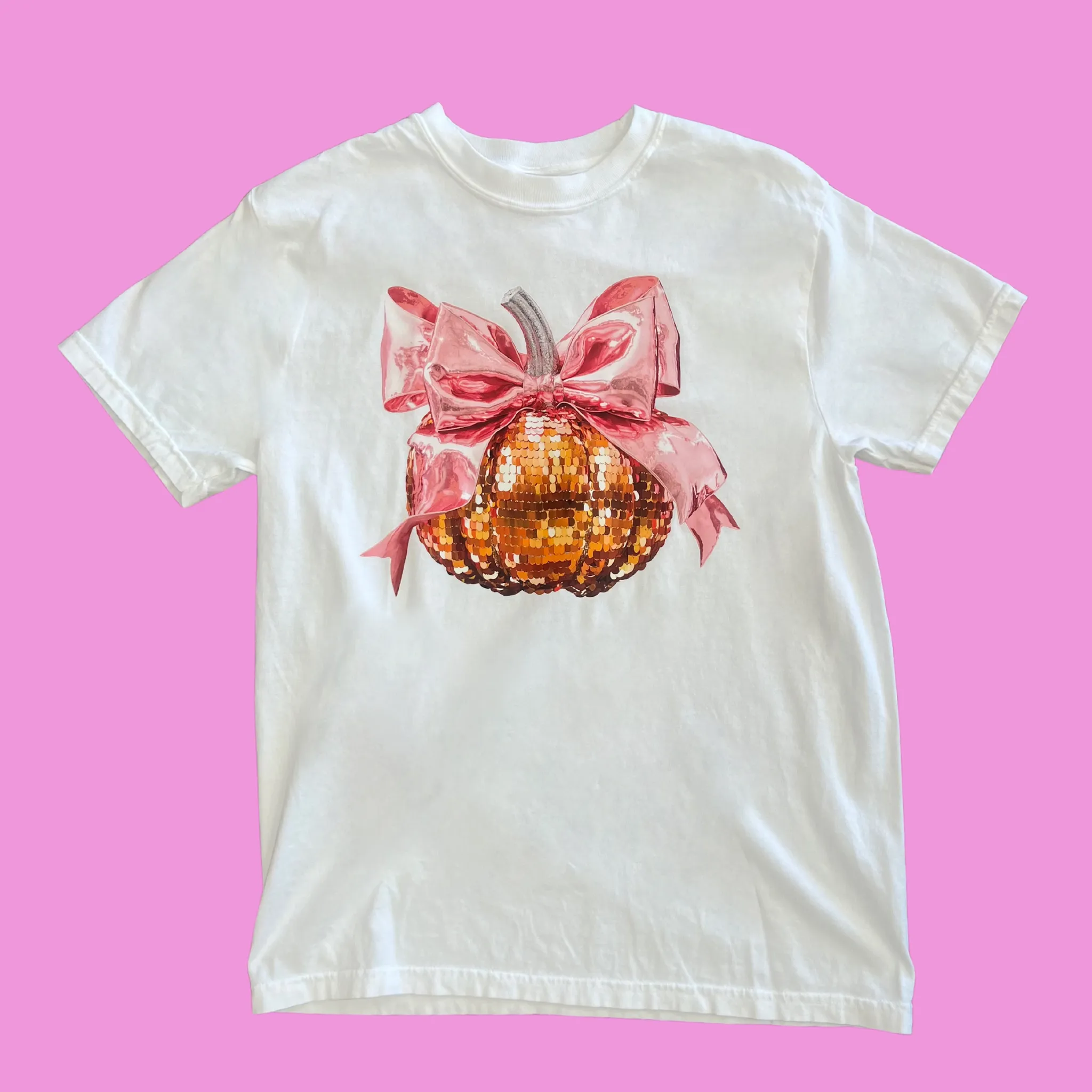 Pumpkin & Bow Tee Final Sale