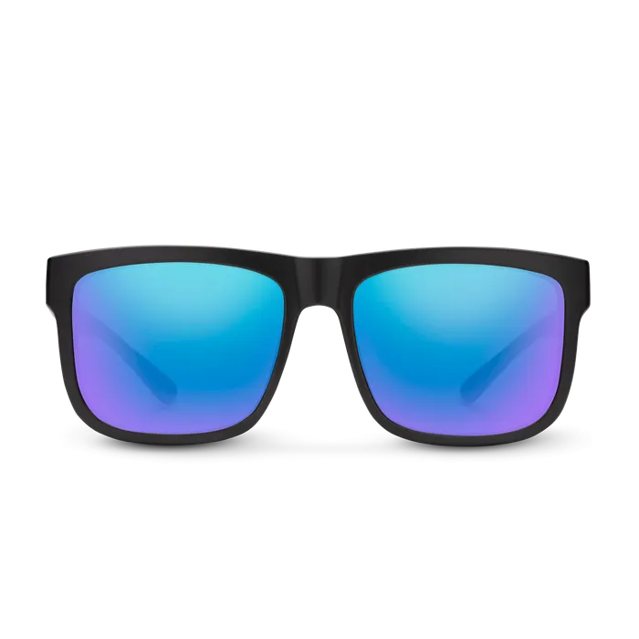 Quiver - Matte Black   Polarized Blue Mirror Lens