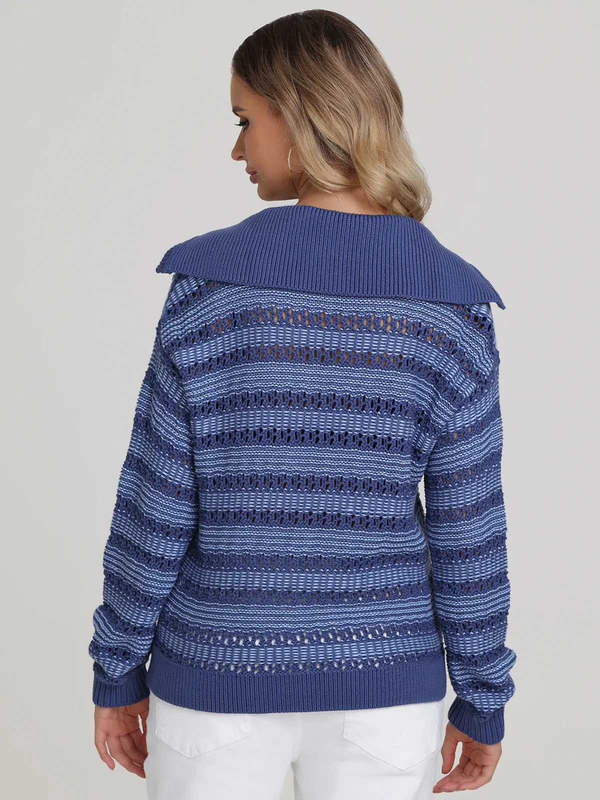 rachel sailor open stitch pullover