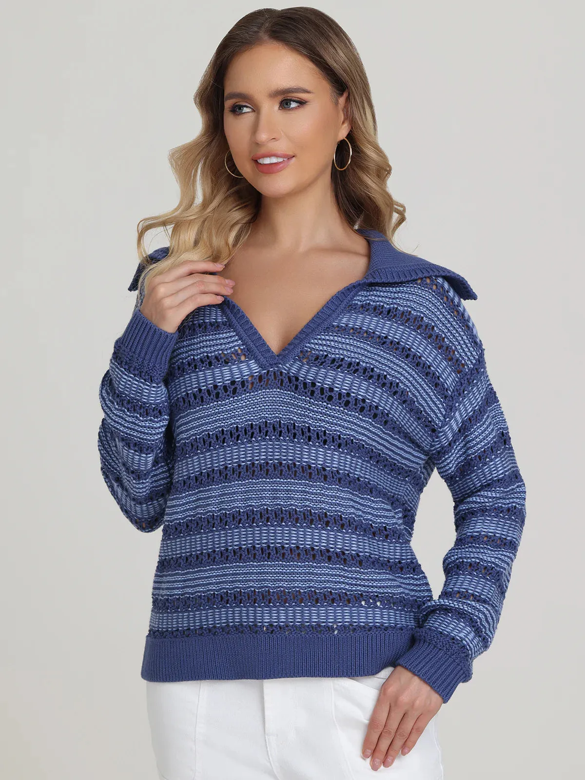 rachel sailor open stitch pullover
