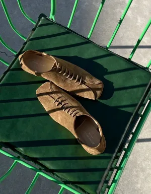 Retro Square Toe Lace-Up Shoes