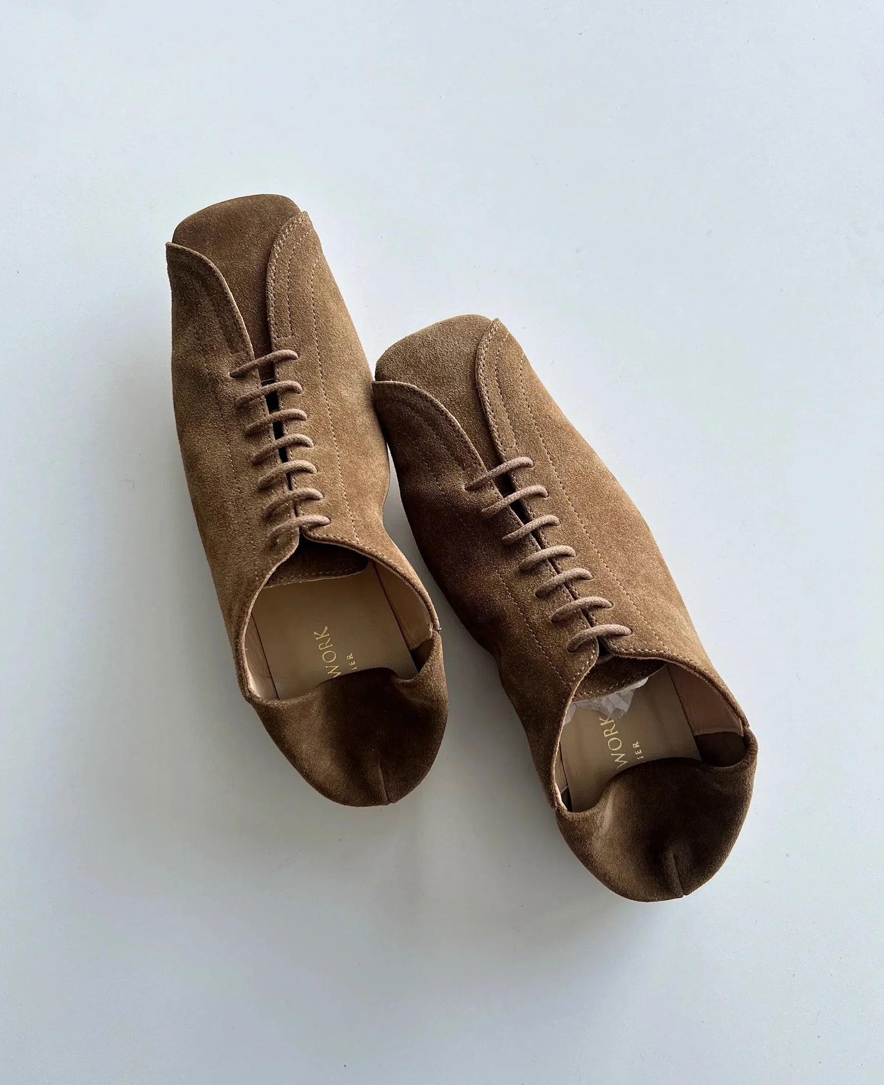 Retro Square Toe Lace-Up Shoes