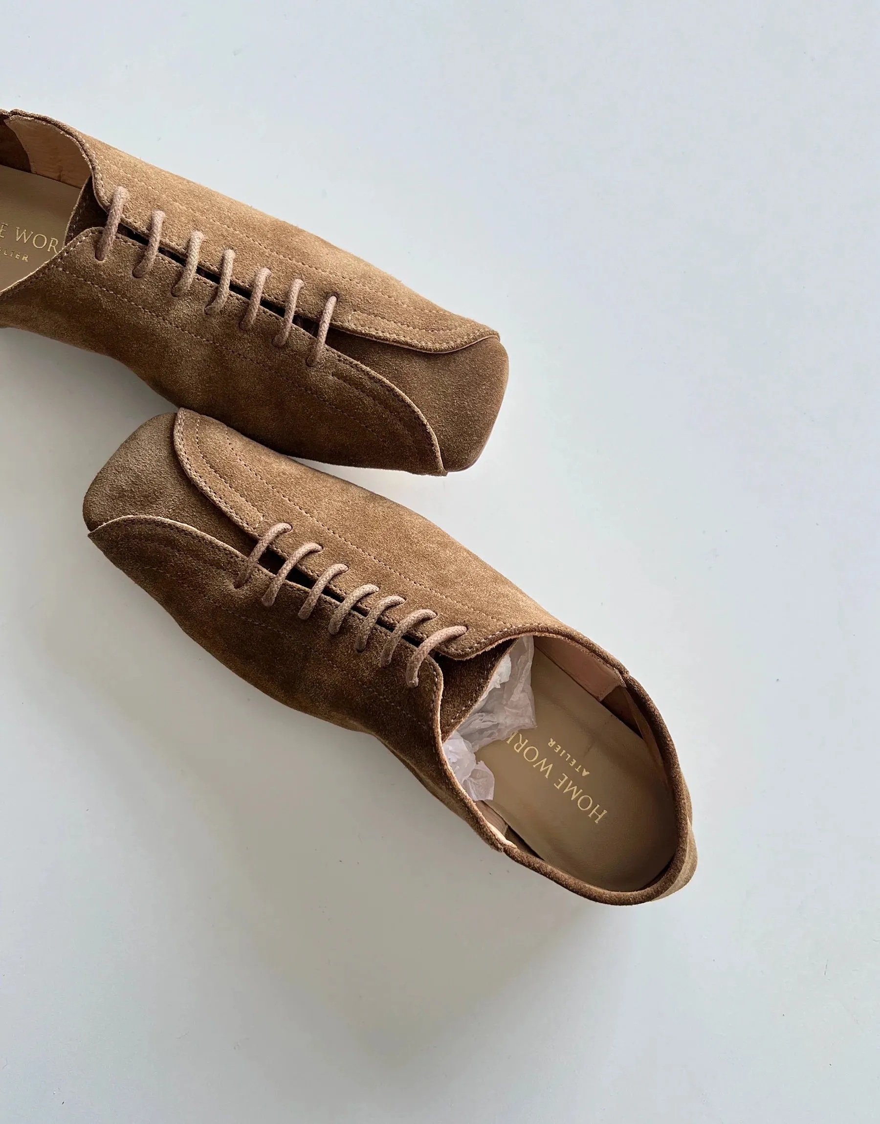 Retro Square Toe Lace-Up Shoes