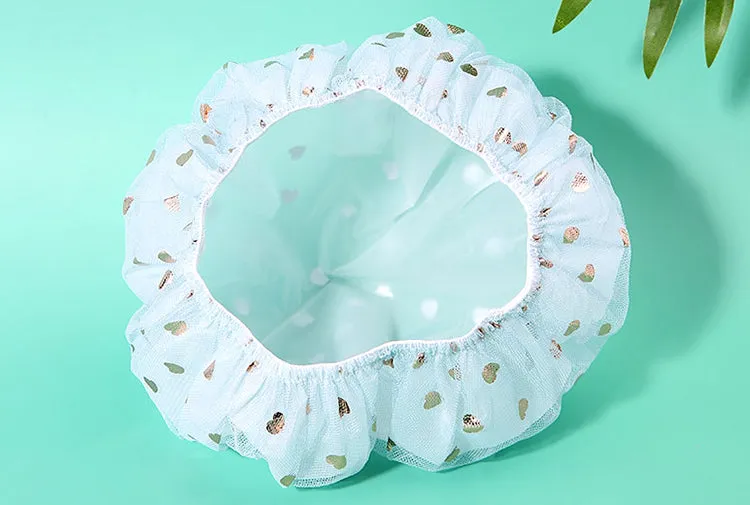 Reusable Waterproof Elastic Free-Size Bathroom Shower Caps
