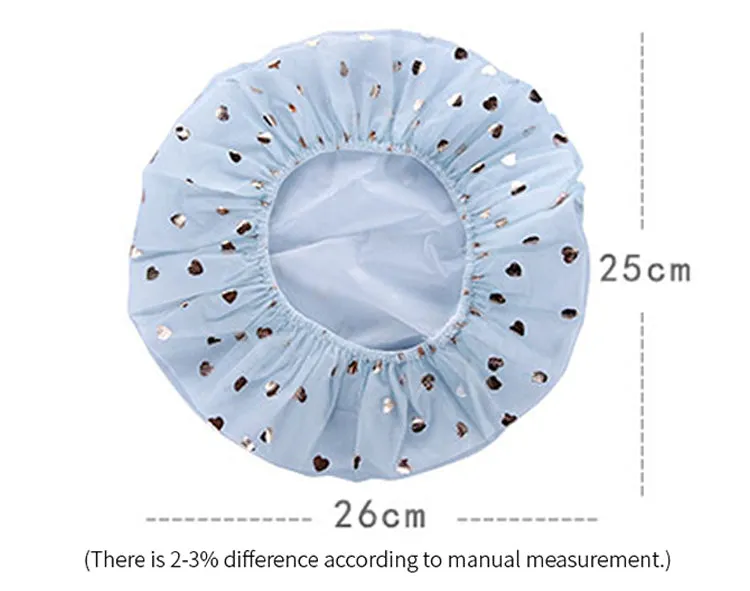 Reusable Waterproof Elastic Free-Size Bathroom Shower Caps