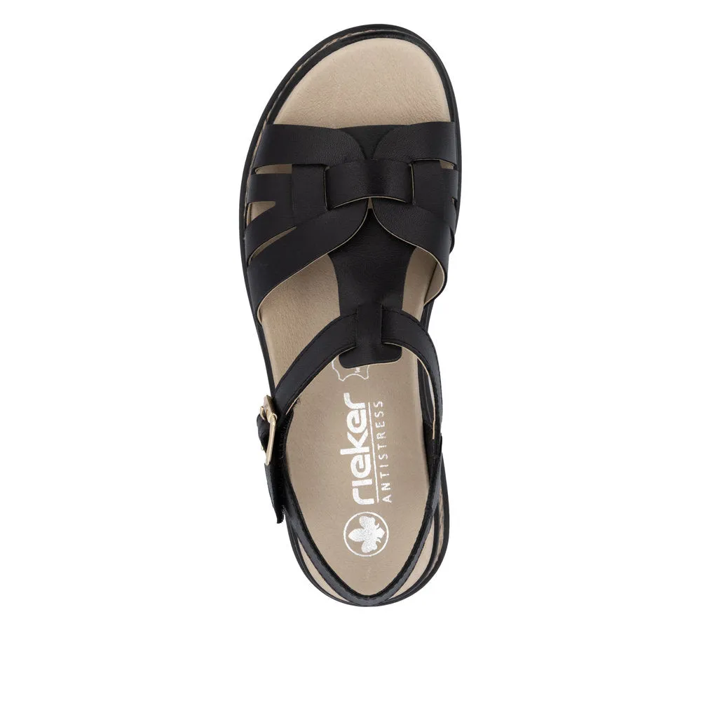 Rieker - W0853-00 - Schwarz - Sandals