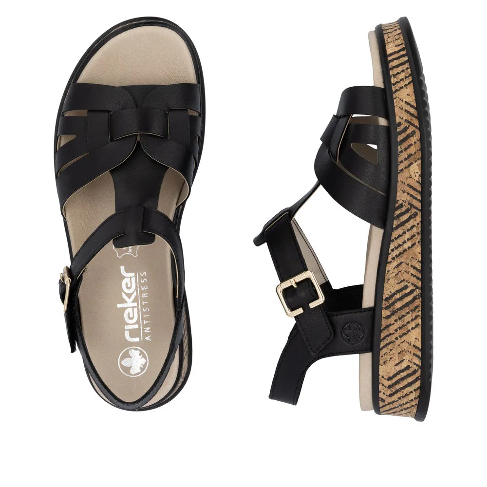 Rieker - W0853-00 - Schwarz - Sandals