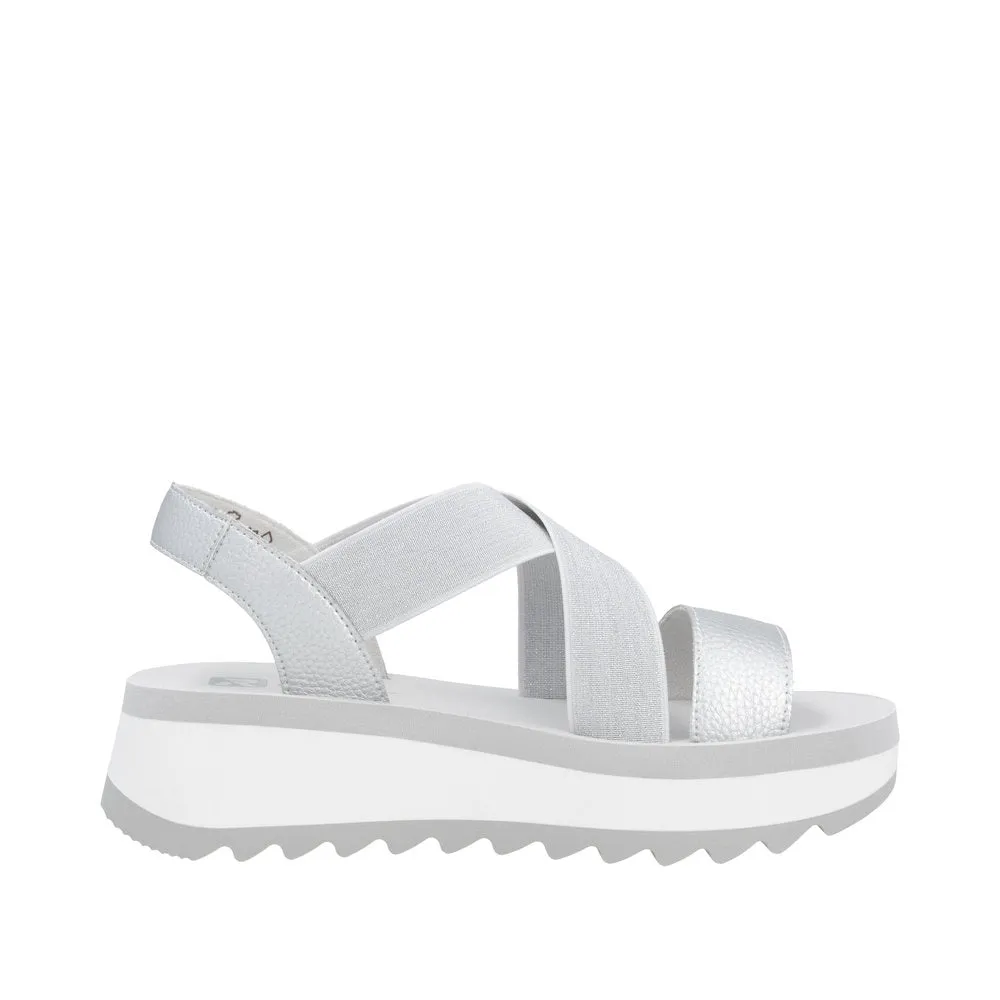 Rieker - W3053-90 - Silber/Weiss-Silber - Sandals