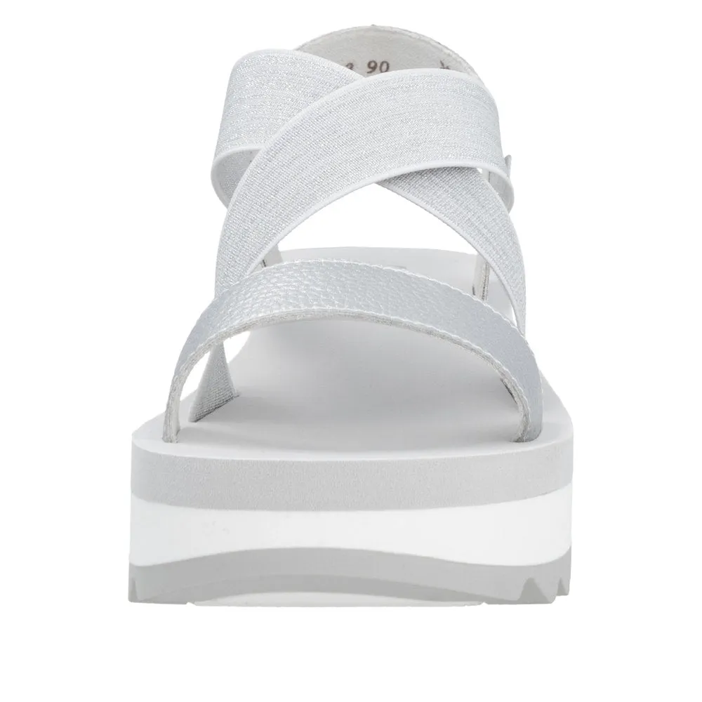 Rieker - W3053-90 - Silber/Weiss-Silber - Sandals