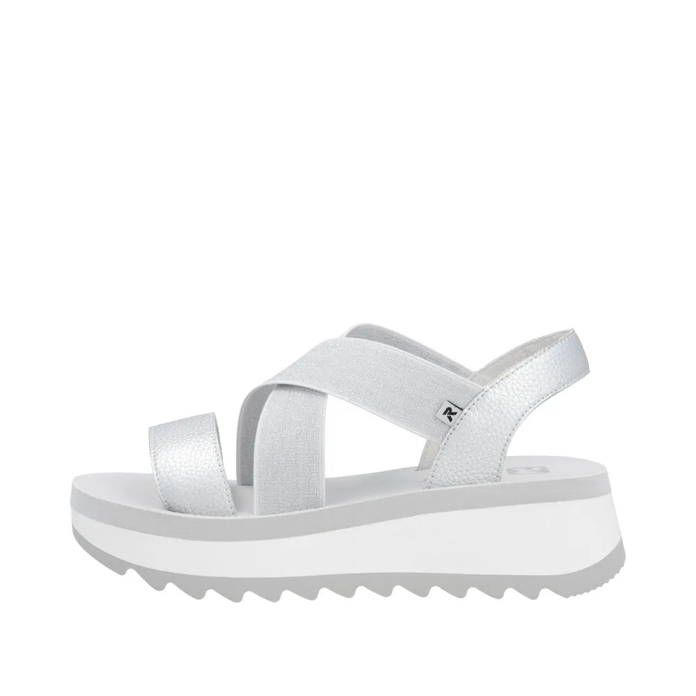 Rieker - W3053-90 - Silber/Weiss-Silber - Sandals