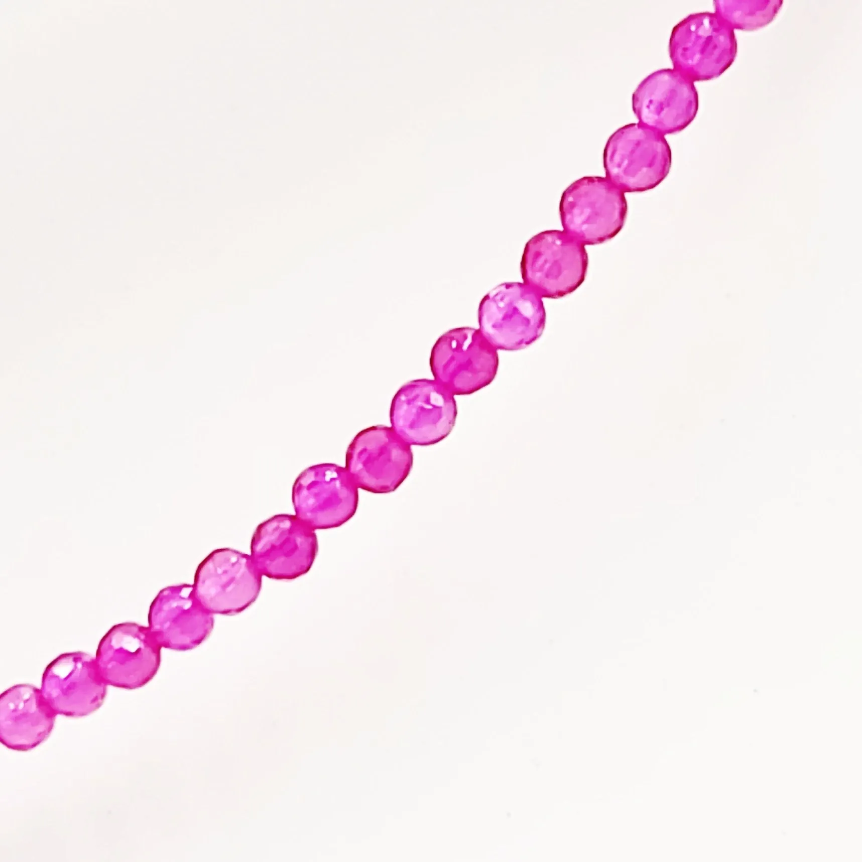 Ruby Necklace 2mm Bead Neck Chain