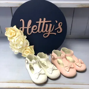SALLY - Baby pink T bar shoes