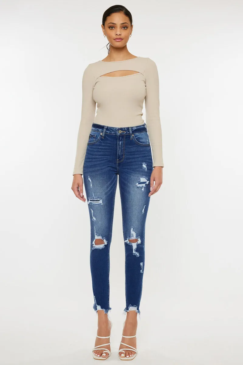 Samantha High Rise Ankle Skinny Jeans