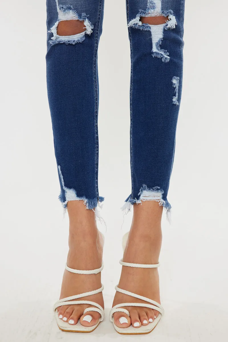 Samantha High Rise Ankle Skinny Jeans