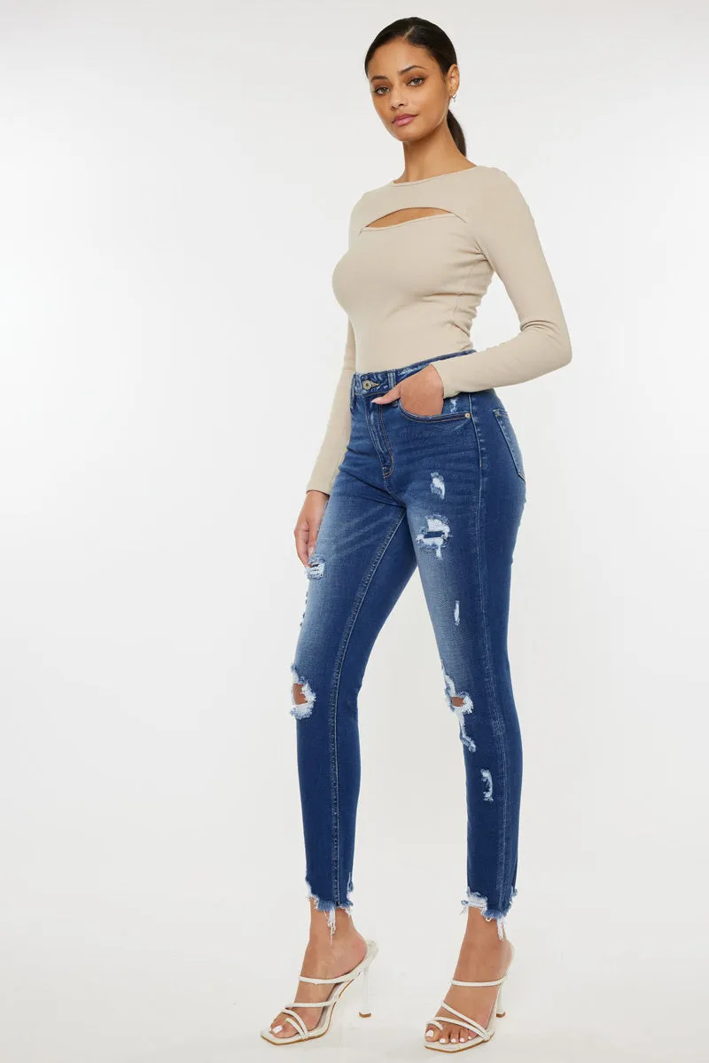 Samantha High Rise Ankle Skinny Jeans
