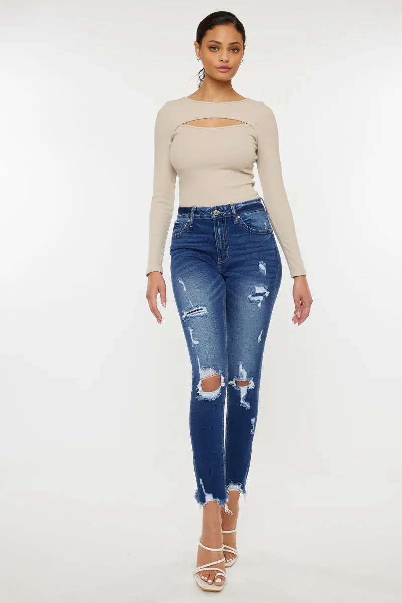 Samantha High Rise Ankle Skinny Jeans