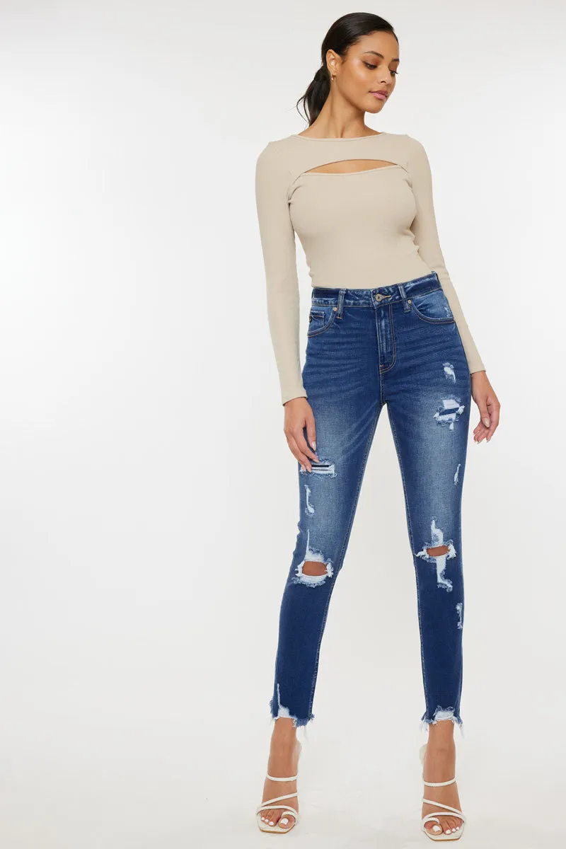 Samantha High Rise Ankle Skinny Jeans