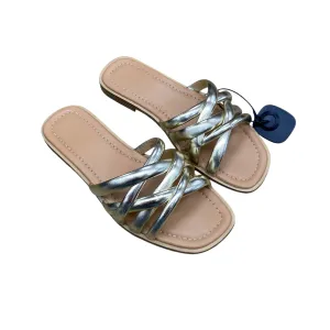 Sandals Flats By Universal Thread In Gold, Size:8