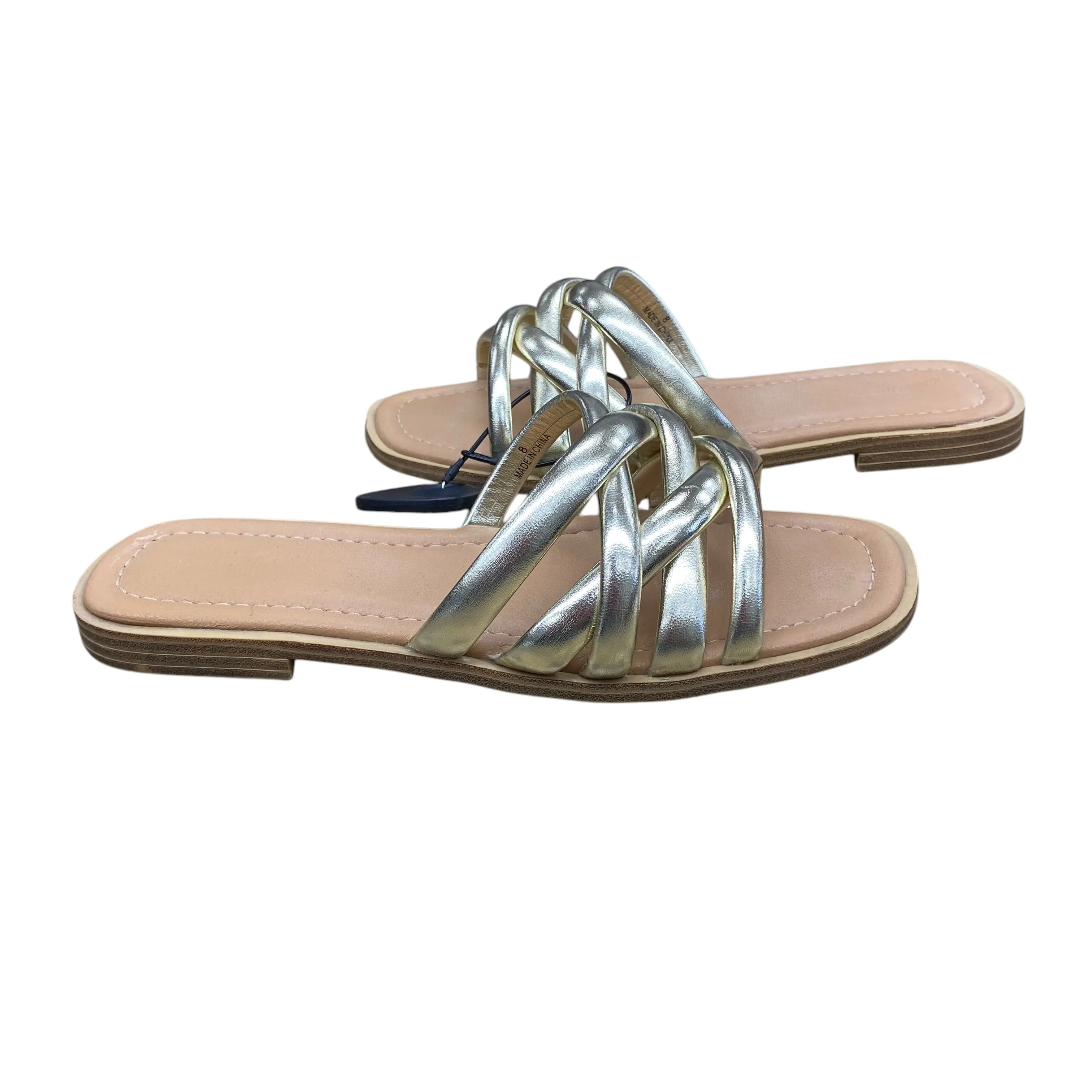 Sandals Flats By Universal Thread In Gold, Size:8
