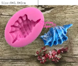 Seashell Silicone mold flexible, for polymer clay, resin jewelry or cake making M176