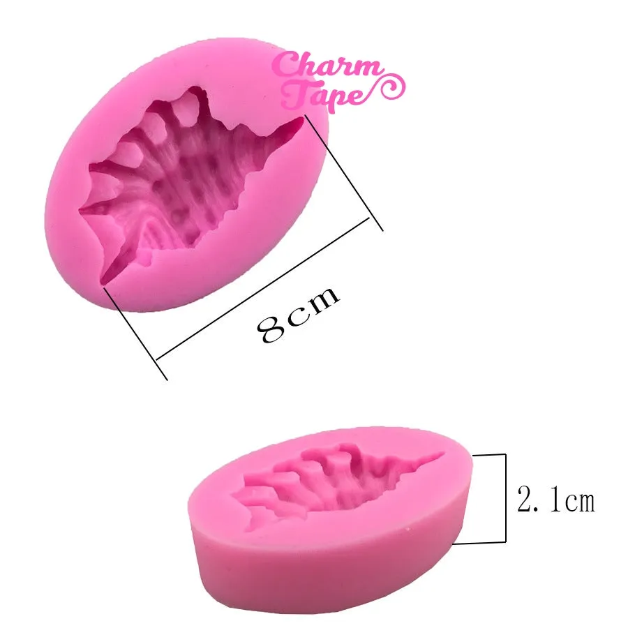 Seashell Silicone mold flexible, for polymer clay, resin jewelry or cake making M176