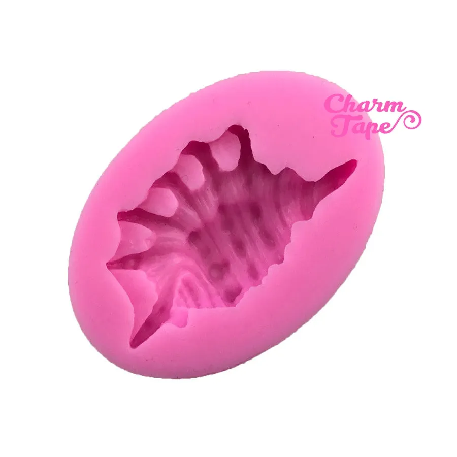 Seashell Silicone mold flexible, for polymer clay, resin jewelry or cake making M176