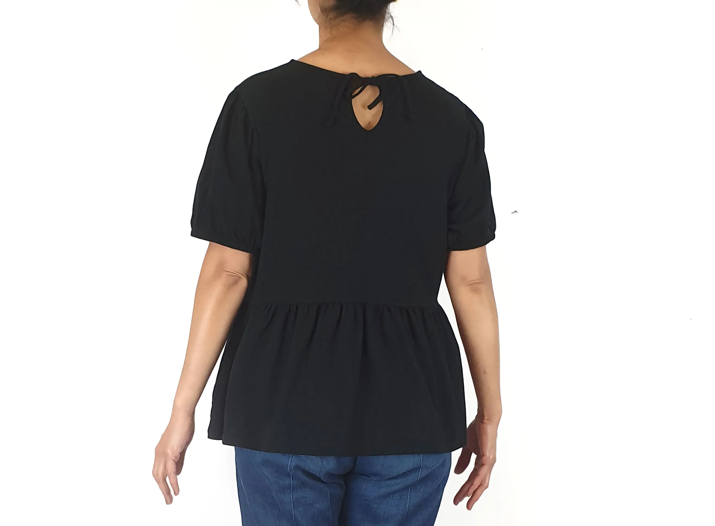 Seed black cotton top size small