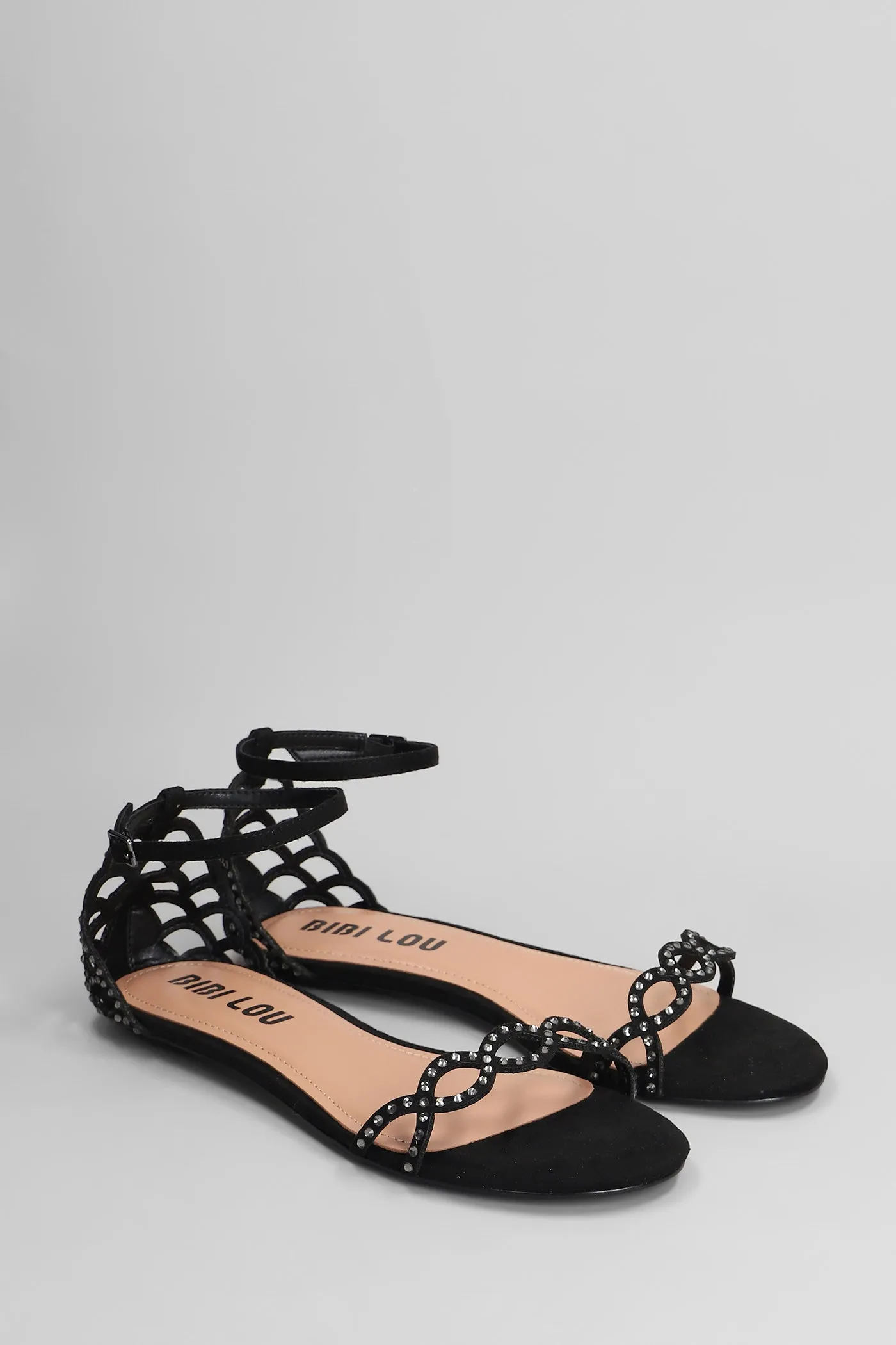 Selah Flats in black suede