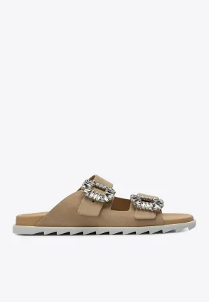 Slidy Viv' Suede Slides