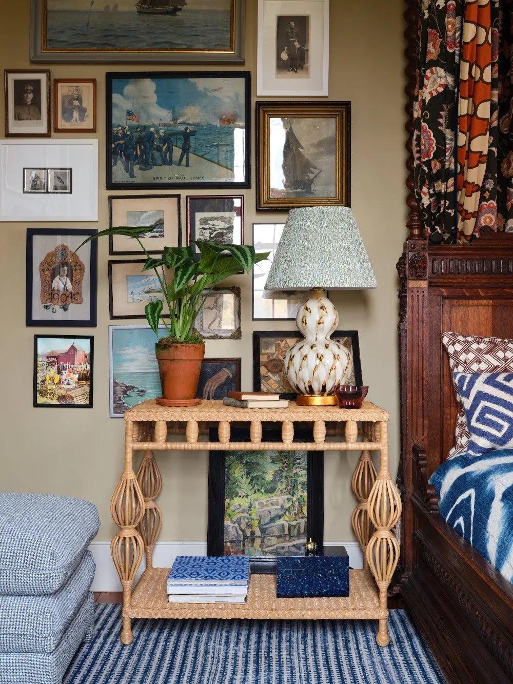 Small Pheasant Feather Lamp (Brown)
