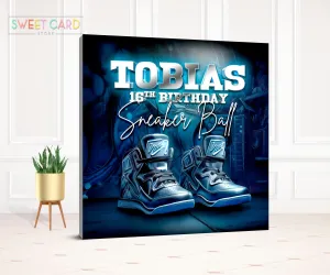 SNEAKER PARTY BACKDROP, Sneaker Ball Backdrop, Sweet Sixteen Sneakers Backdrop, Sneaker shoes Sweet Sixteen Backdrop, Sneakers Backdrop