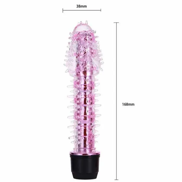 Spiked Silicone Dildo Vibrator 5 Colors